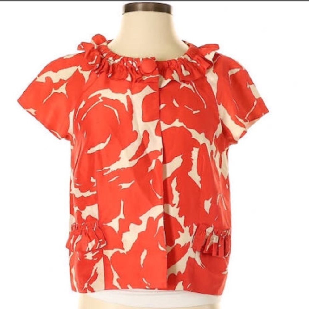J. Crew | Silk Blazer Orange 2
